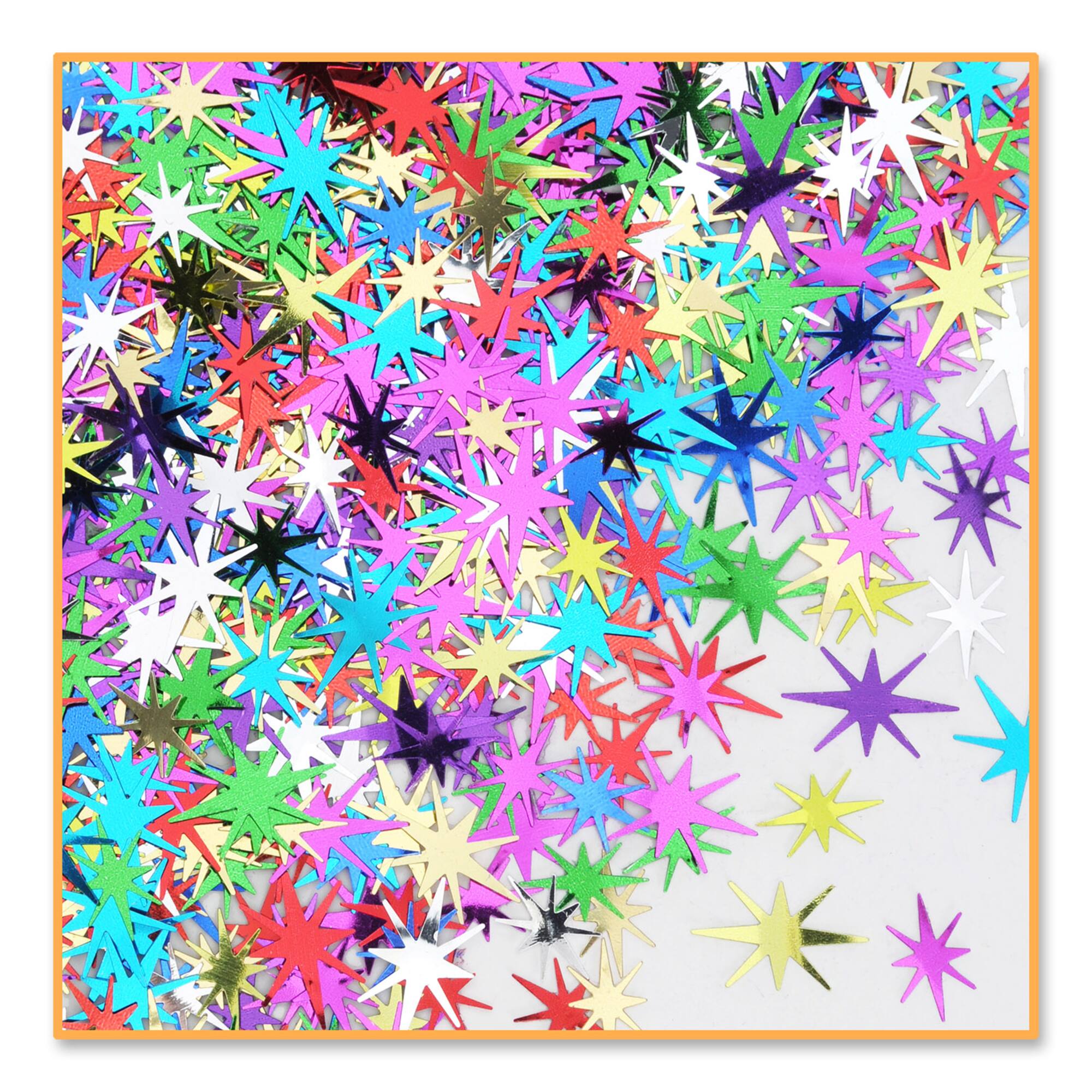 Beistle 1/2oz. Multicolor Starbursts Confetti Packs, 3ct.